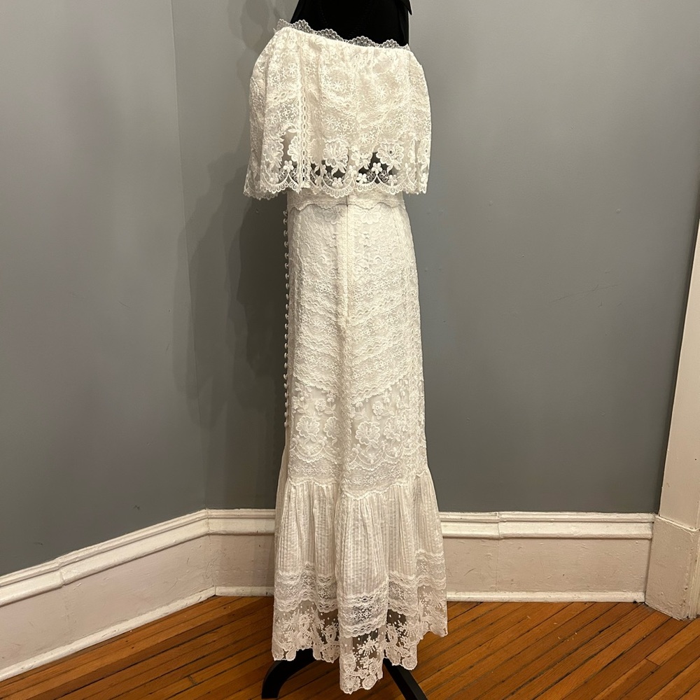 SALONI Skirt & Top in Ivory Lace, size 6 - Picture 6 of 16